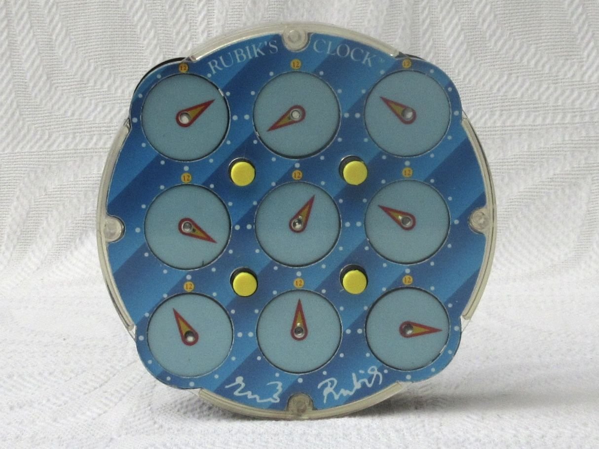 Vintage Rubiks Clock Puzzle by Matchbox Boxed 1980s Image