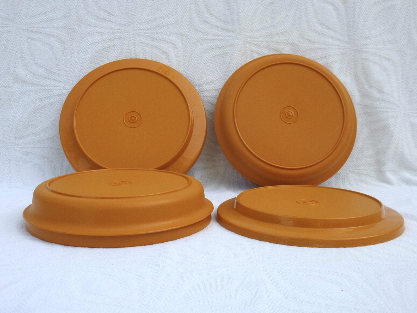Vintage Tupperware Seal-N-Serve Bowls x4 Orange Yellow 70s 80s - Image 5