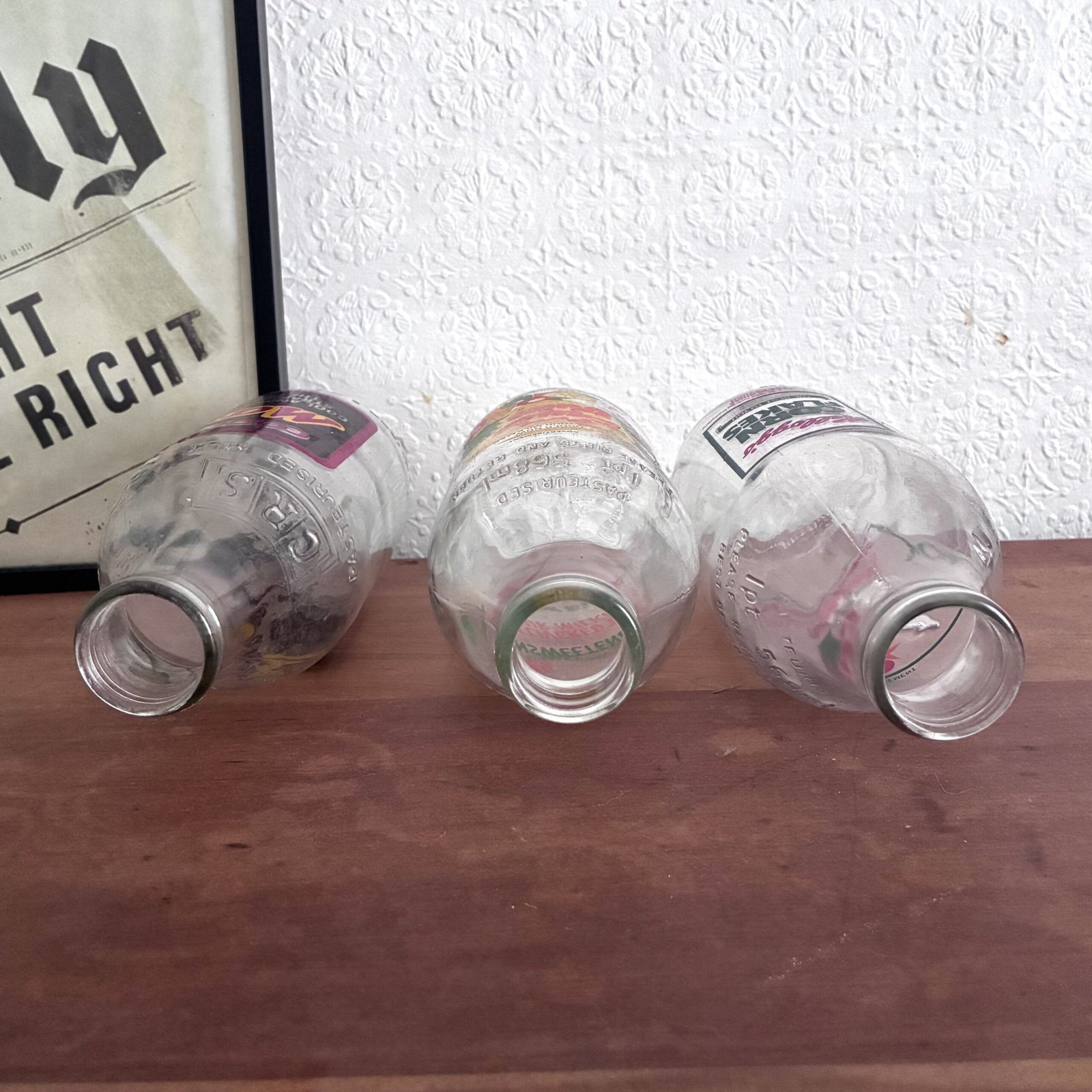 Vintage Advertising Milk Bottles 1980s - Choose Item - Image 3