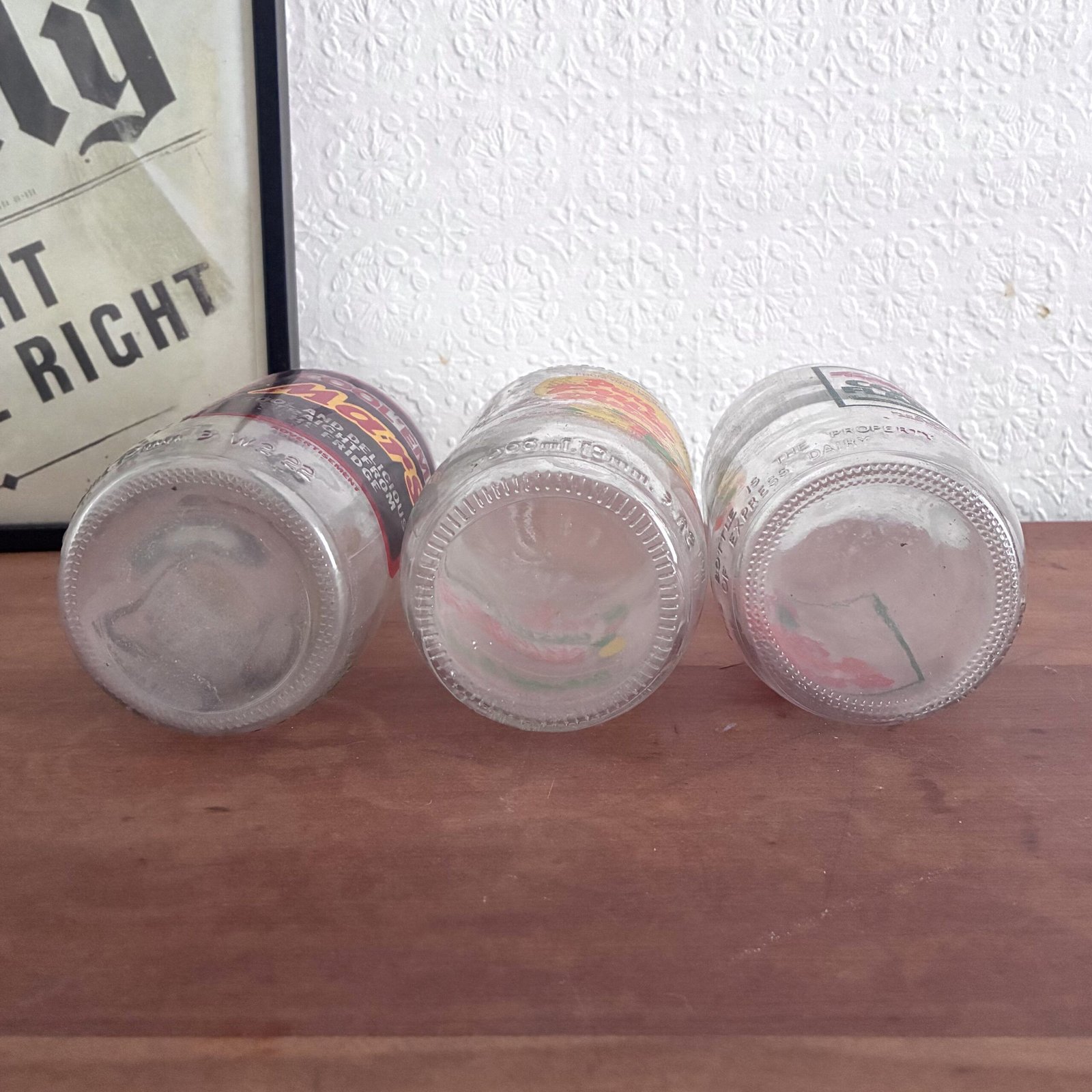 Vintage Advertising Milk Bottles 1980s - Choose Item - Image 4