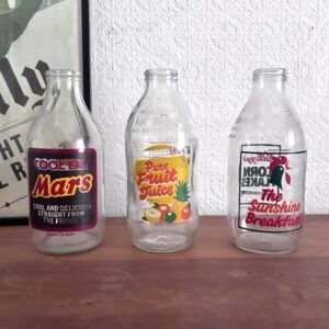 Vintage Advertising Milk Bottles 1980s - Choose Item Image