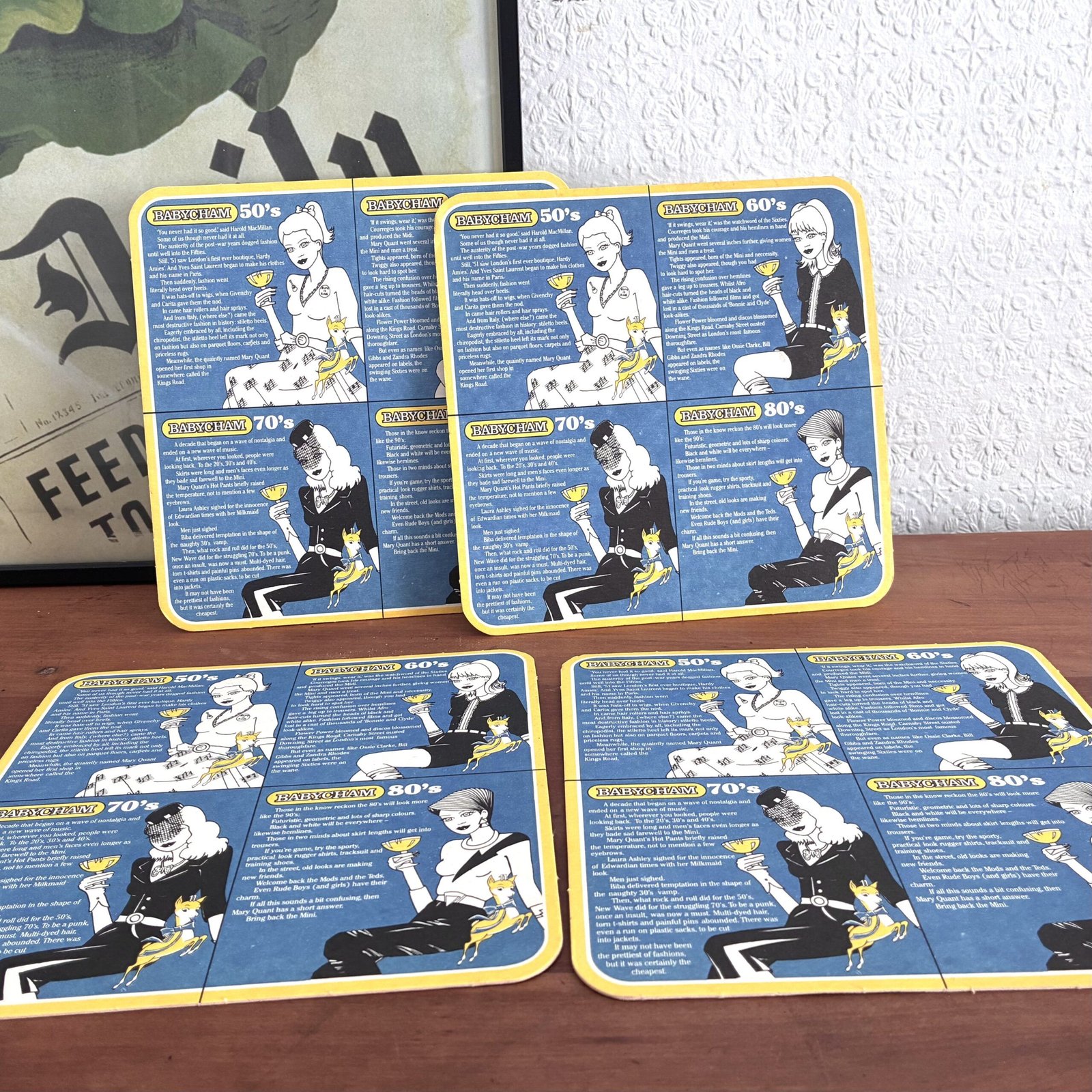Vintage Babycham Large Coasters Beer Mats 80s Pub Memorabilia - Image 2
