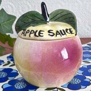 Vintage Ceramic Apple Sauce Pot Toni Raymond 1970s Image