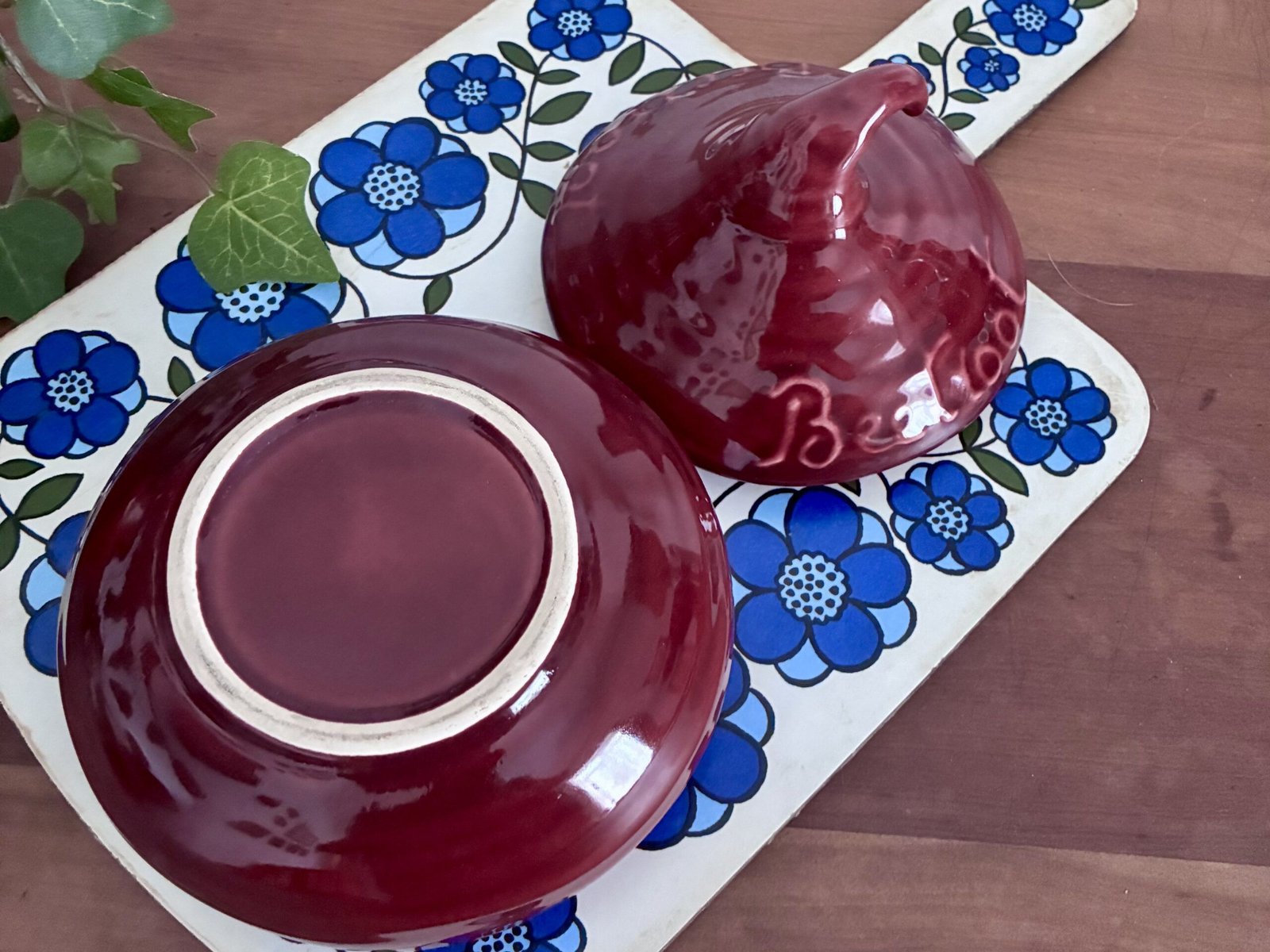 Vintage Ceramic Beetroot Pot with Lid 1970s - Image 2