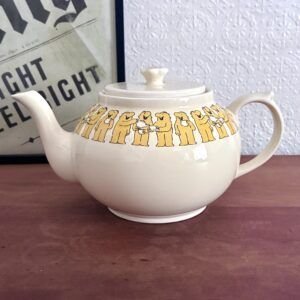 Vintage Country Life Butter Men Ceramic Teapot Wade 1980s Image