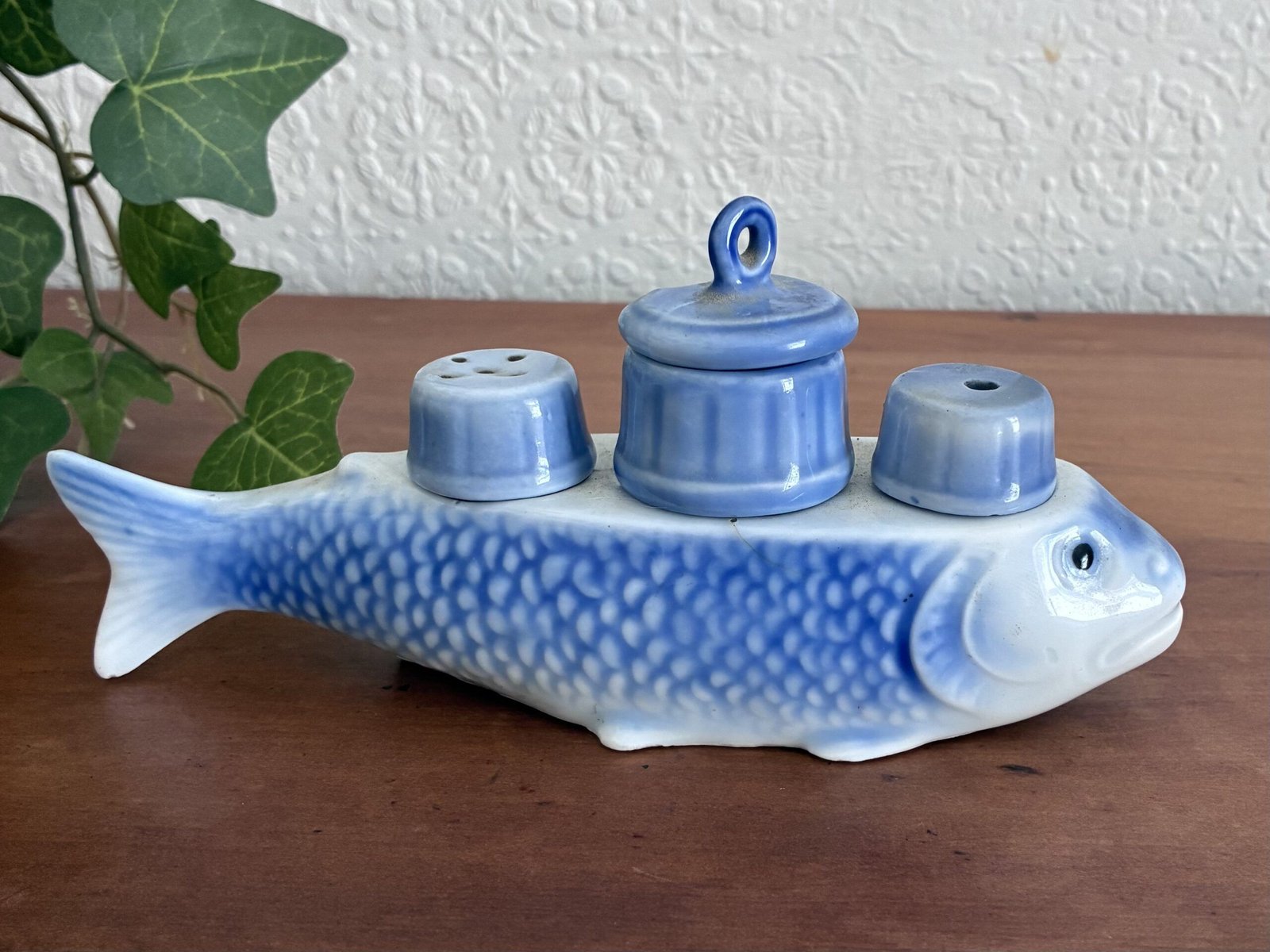 Vintage Fish Cruet Set Teignmouth Holiday Souvenir 1950s - Image 3