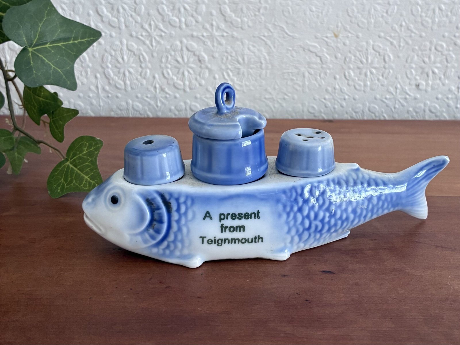 Vintage Fish Cruet Set Teignmouth Holiday Souvenir 1950s - Image 7