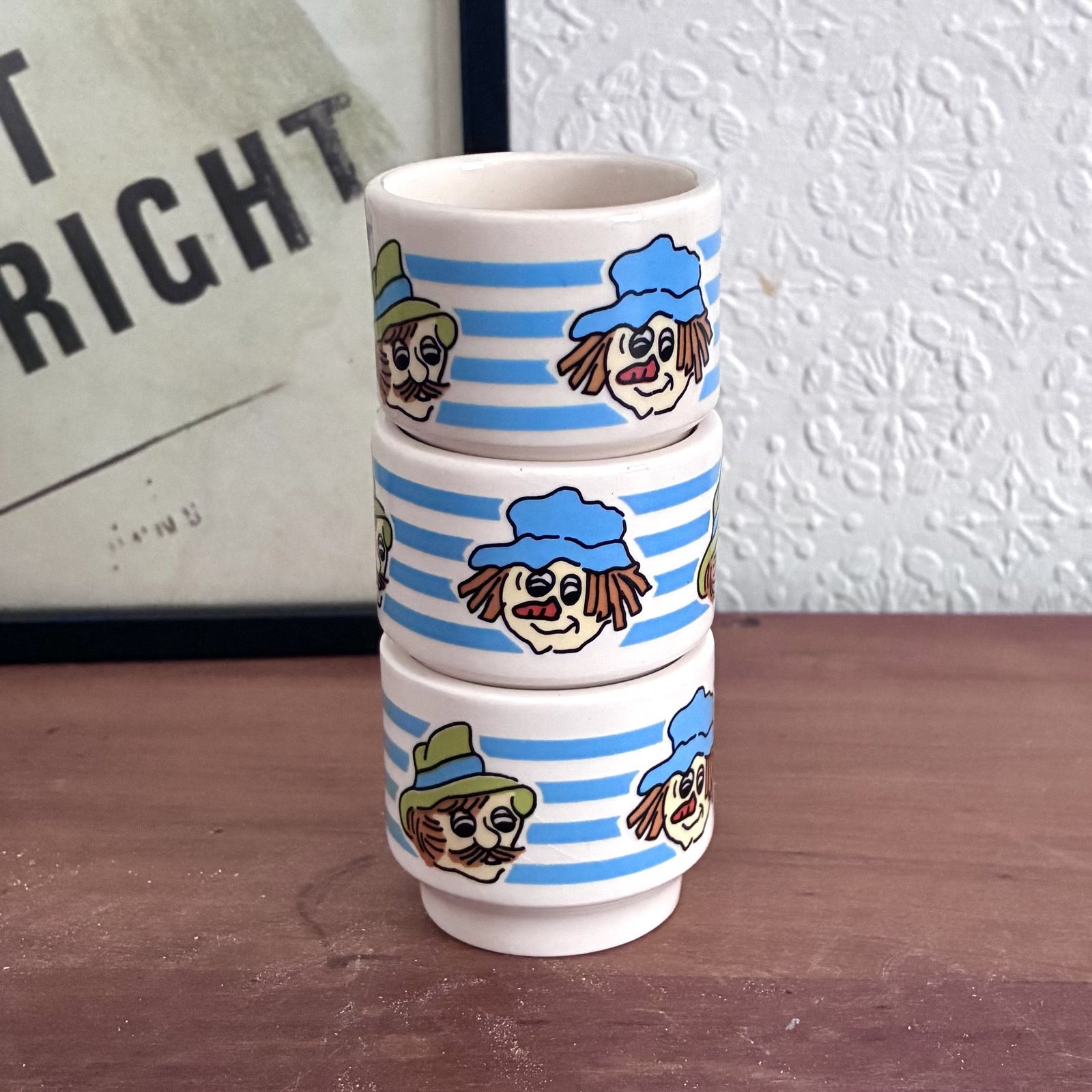 Vintage Hornsea Toffee and Mallow Egg Cups x3 70s 80s - Image 2