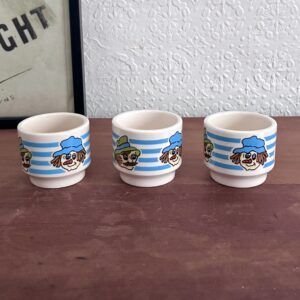 Vintage Hornsea Toffee and Mallow Egg Cups x3 70s 80s For Sale