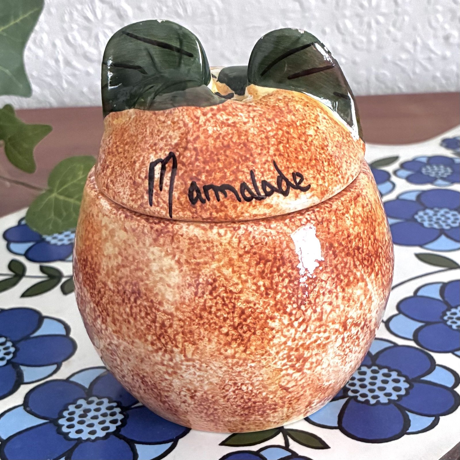 Vintage Ceramic Marmalade Preserves Pot Toni Raymond 1970s Image