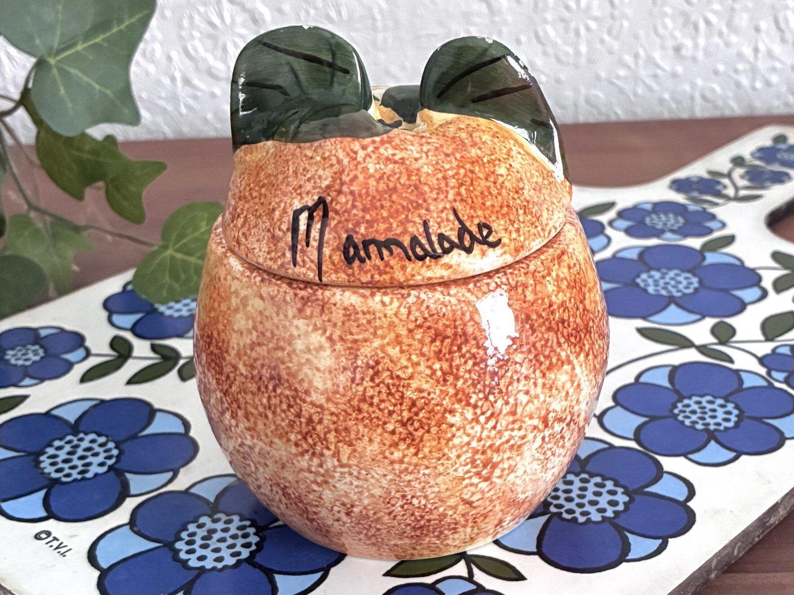 Vintage Ceramic Marmalade Preserves Pot Toni Raymond 1970s - Image 5