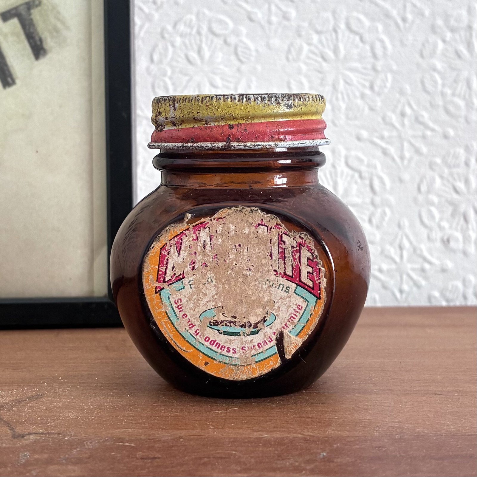 Vintage Marmite Jar 227g Original With Labels 60s 70s Image
