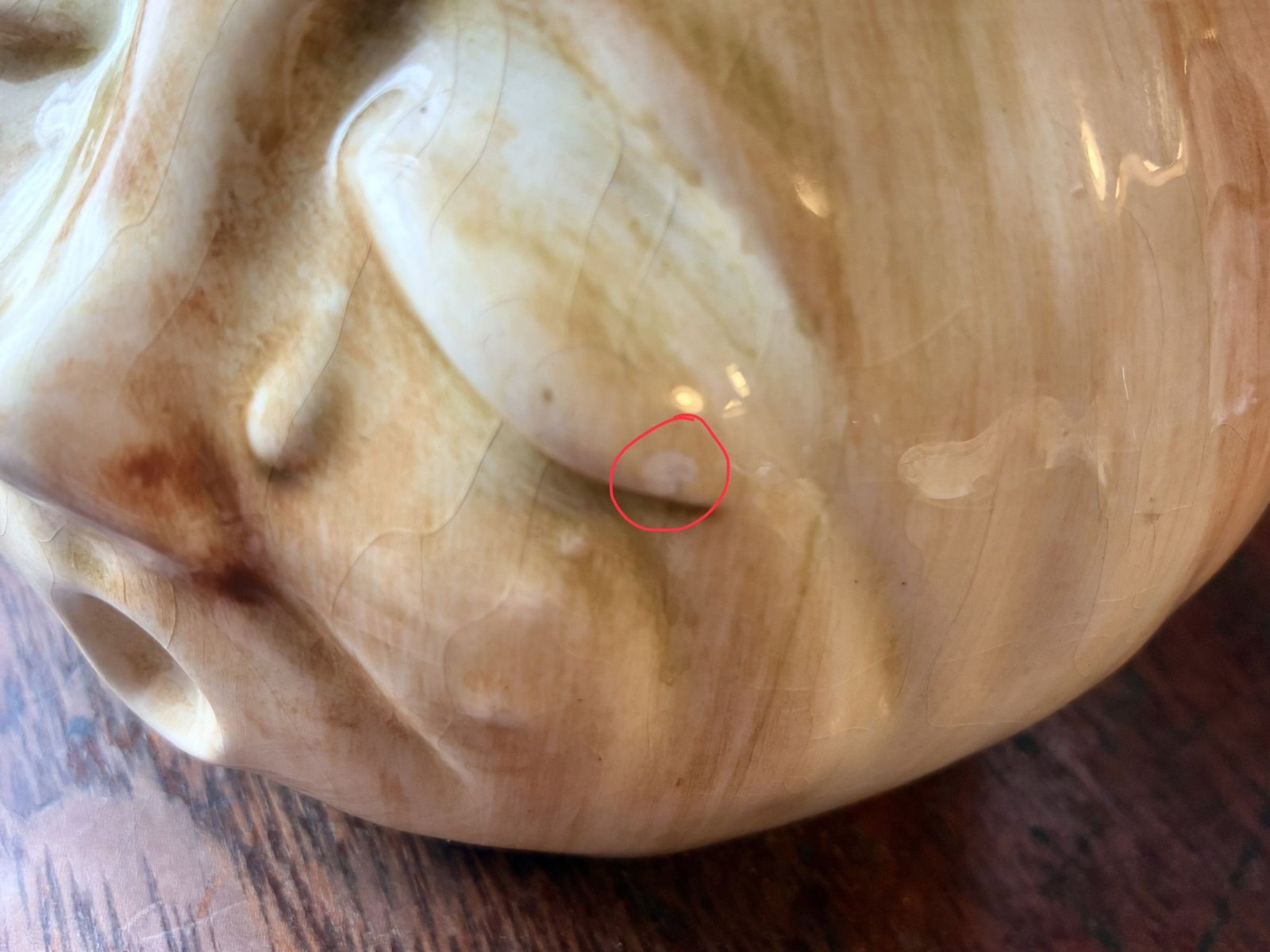 Vintage Ceramic Pickled Onions Face Pot Toni Raymond 1970s - Image 6