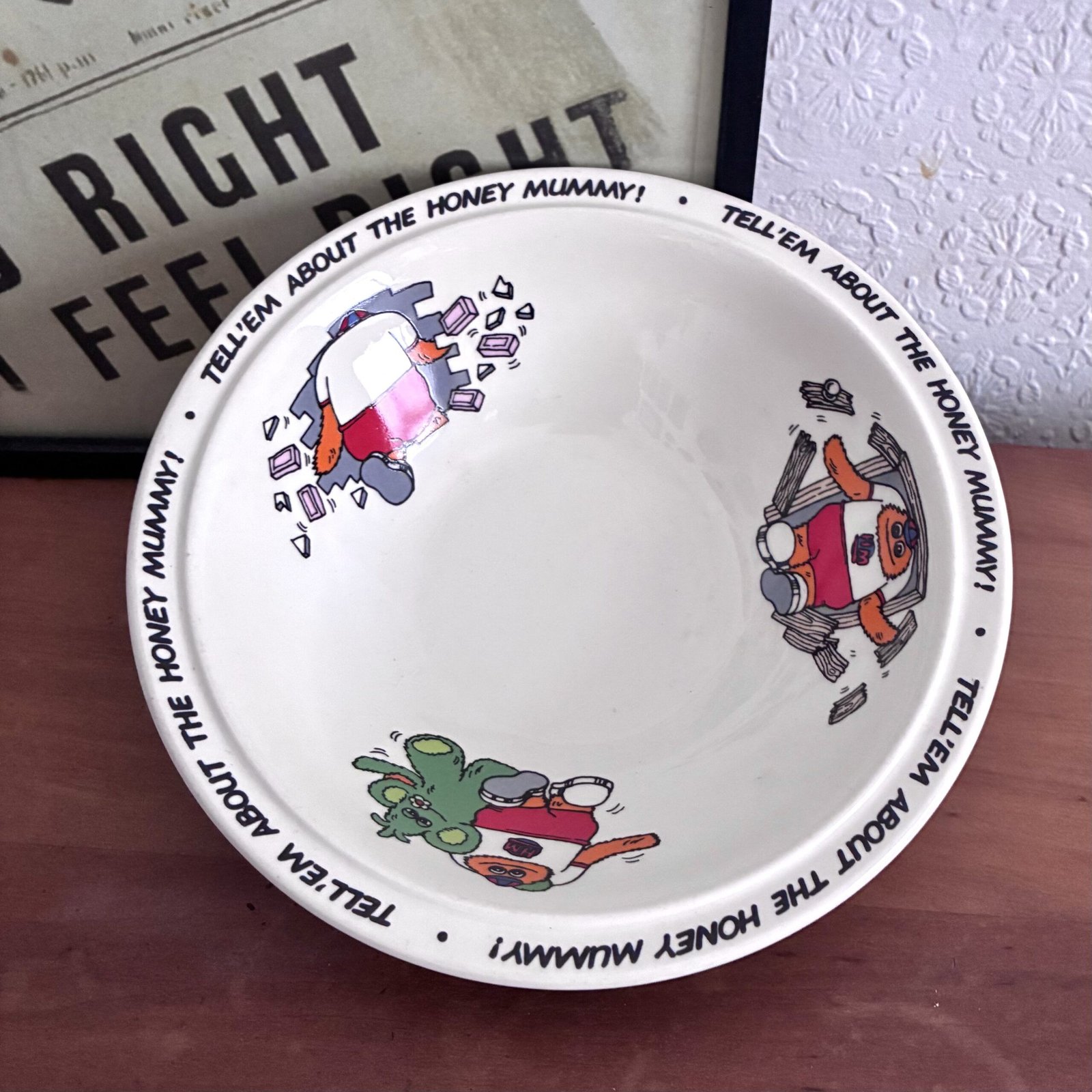 Vintage Quaker Sugar Puffs Honey Monster Cereal Bowl 1981 Image