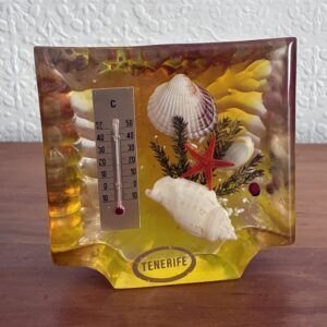 Vintage Lucite Sea Ornament with Thermometer Tenerife 1970s Image