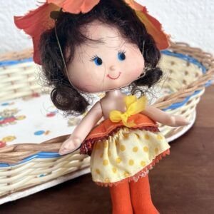 Vintage 1980s Strawberry Shortcake Orange Blossom Clone Doll Hong Kong Image