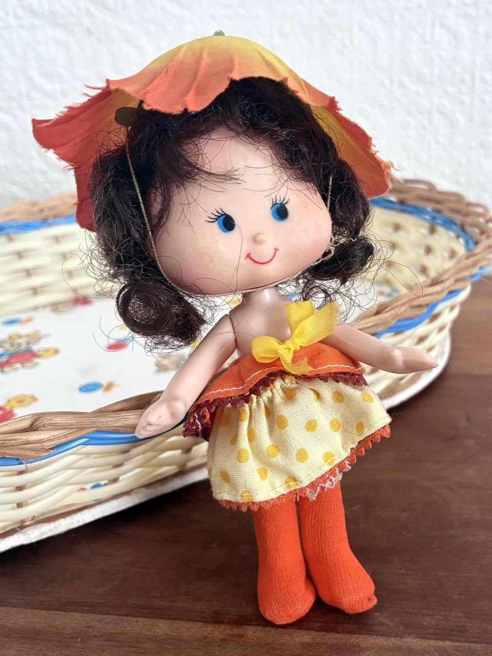 Vintage 1980s Strawberry Shortcake Orange Blossom Clone Doll Hong Kong Image