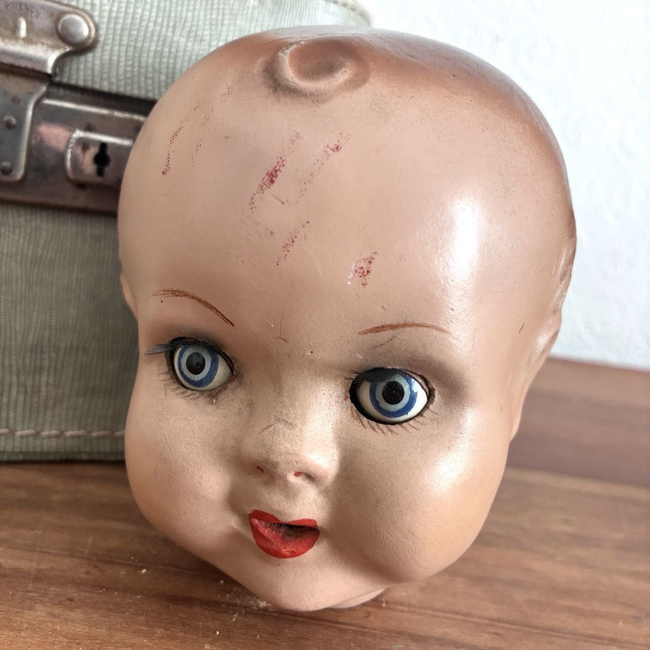 Vintage Composition Baby Dolls Heads Creepy Halloween - Choose Item - Image 9