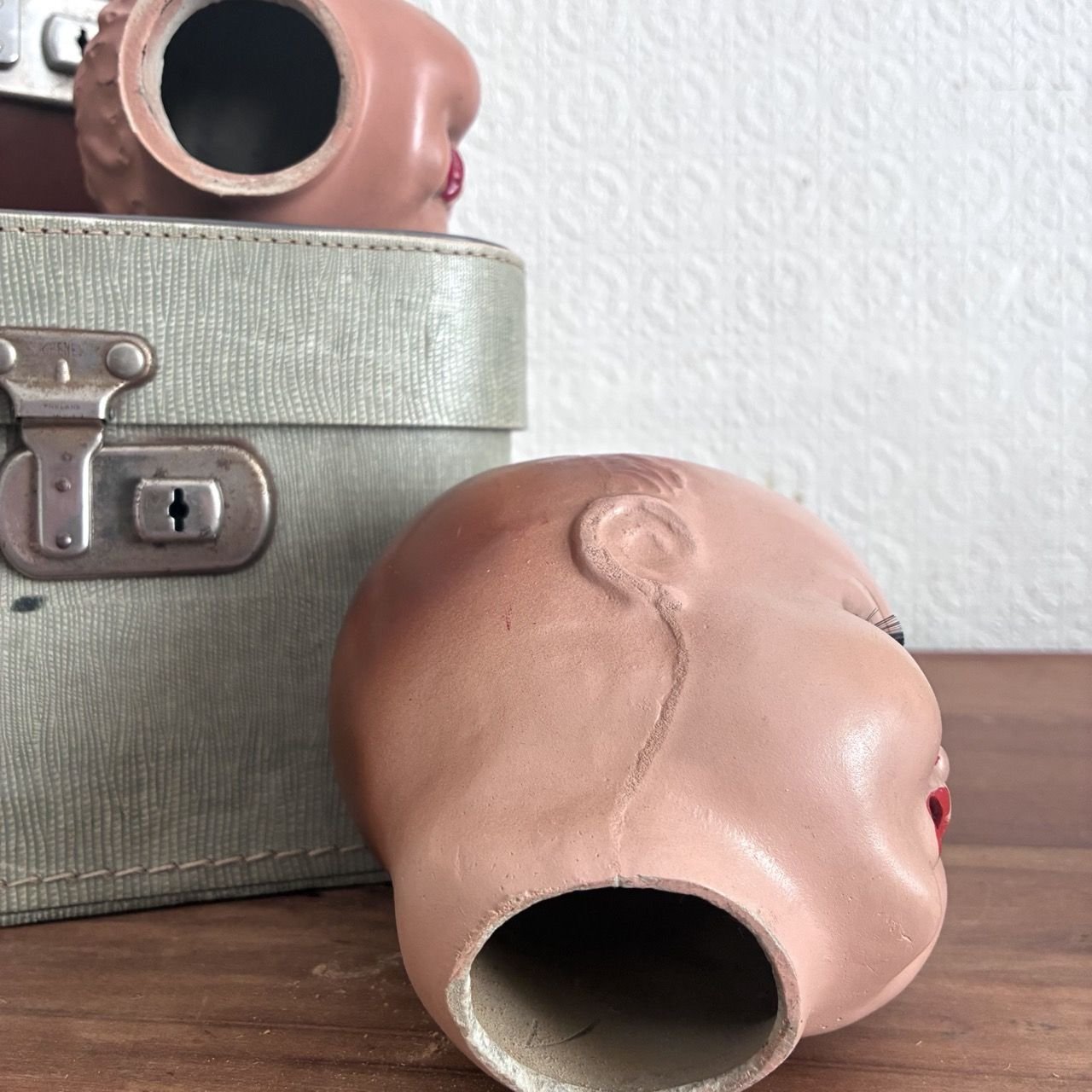 Vintage Composition Baby Dolls Heads Creepy Halloween - Choose Item - Image 5