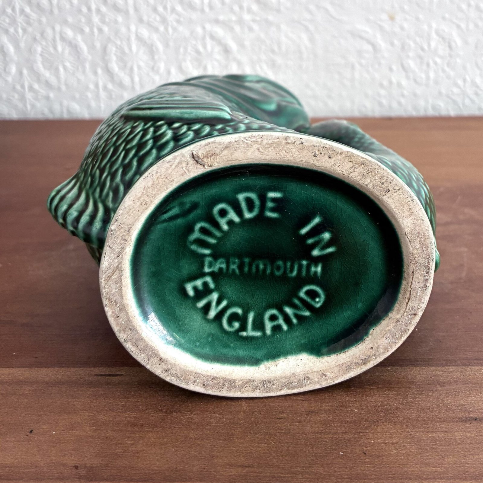 Vintage Fish Glug Jug Dartmouth Pottery Green 7 Inch 50s 60s - Image 5