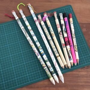 Vintage Giant Novelty Holiday Souvenir Pencils Bundle 70s 80s Image