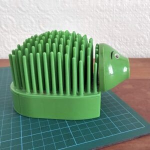 Vintage Helix Green Hedgehog Pencil Holder Desk Tidy 1980s Image