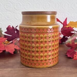 Vintage Hornsea Pottery Saffron Storage Canister 1970s Image