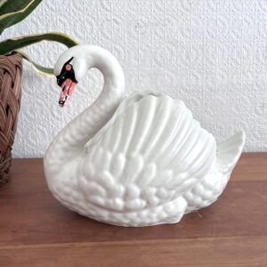 Vintage Large Dartmouth Swan Planter 9 Inch 1950s Image