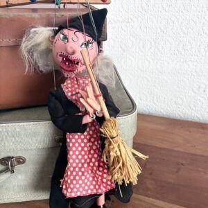 Vintage Pelham Puppet Red SM Witch Snaggle Tooth 1960s Image