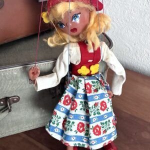 Vintage Pelham Puppet Tyrolean Girl Mitzi Boxed 1950s Image