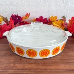 Vintage Pyrosil Orange Netherlands Casserole Dish 1970s Image