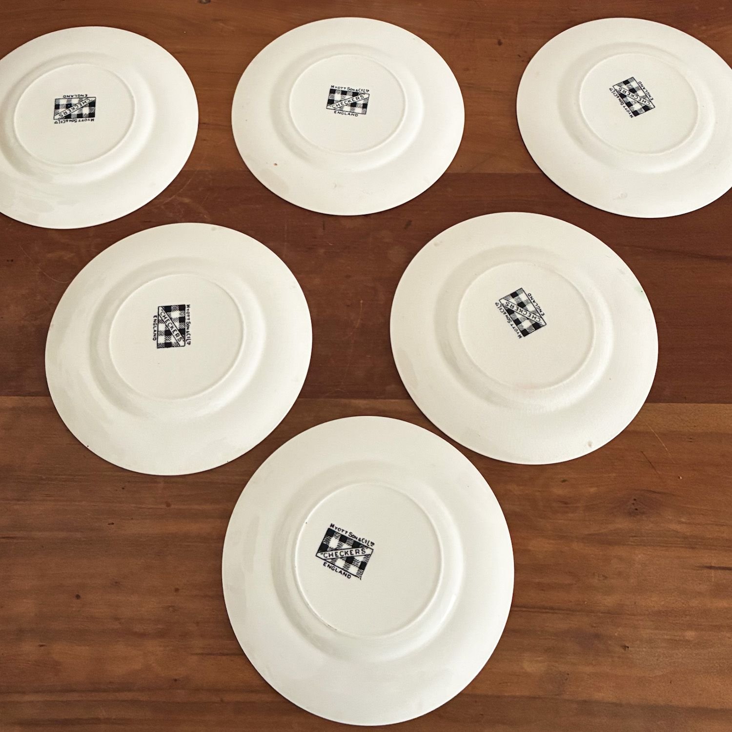 Vintage Myott Pottery Checkers Ceramic Tableware 1950s - Image 5