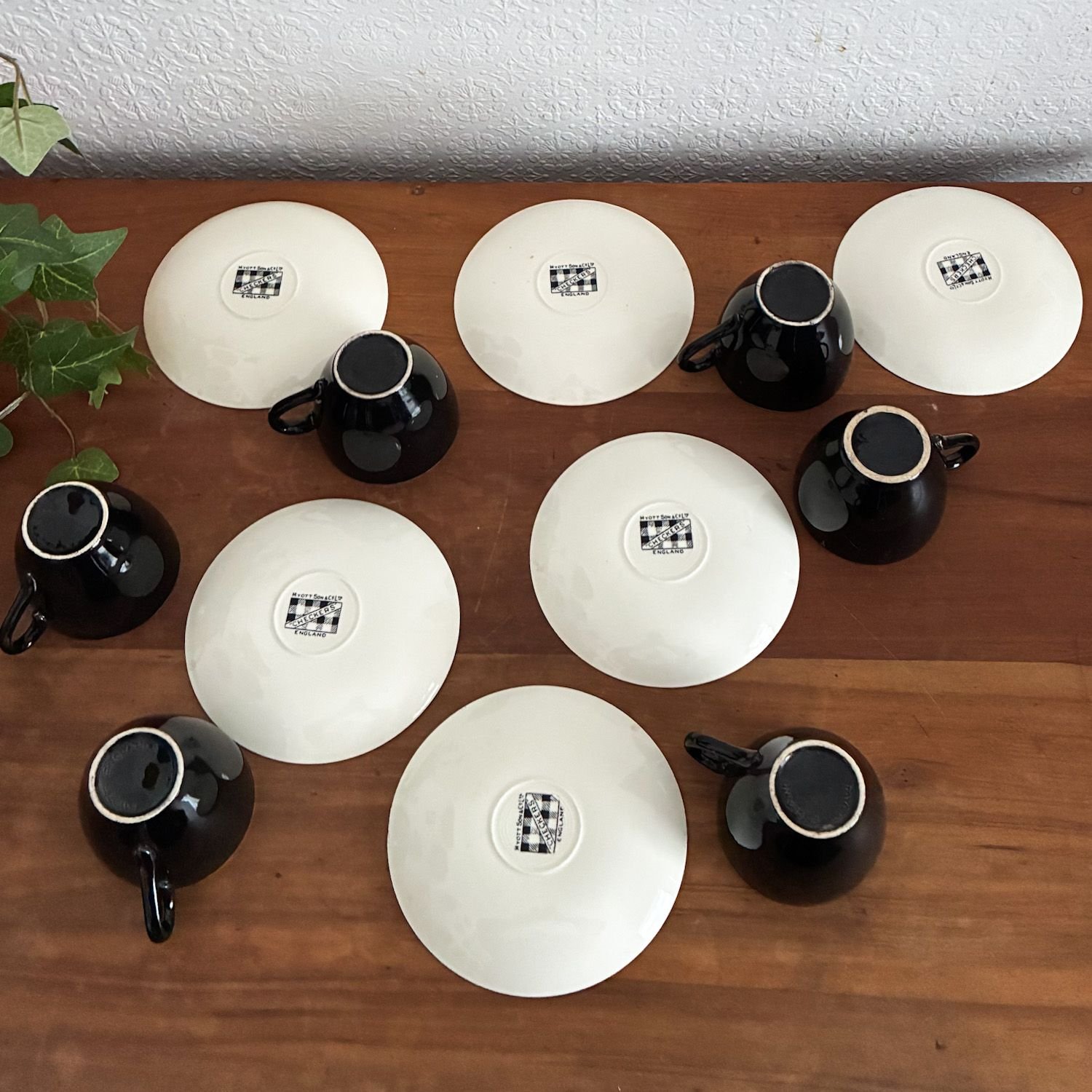 Vintage Myott Pottery Checkers Ceramic Tableware 1950s - Image 12