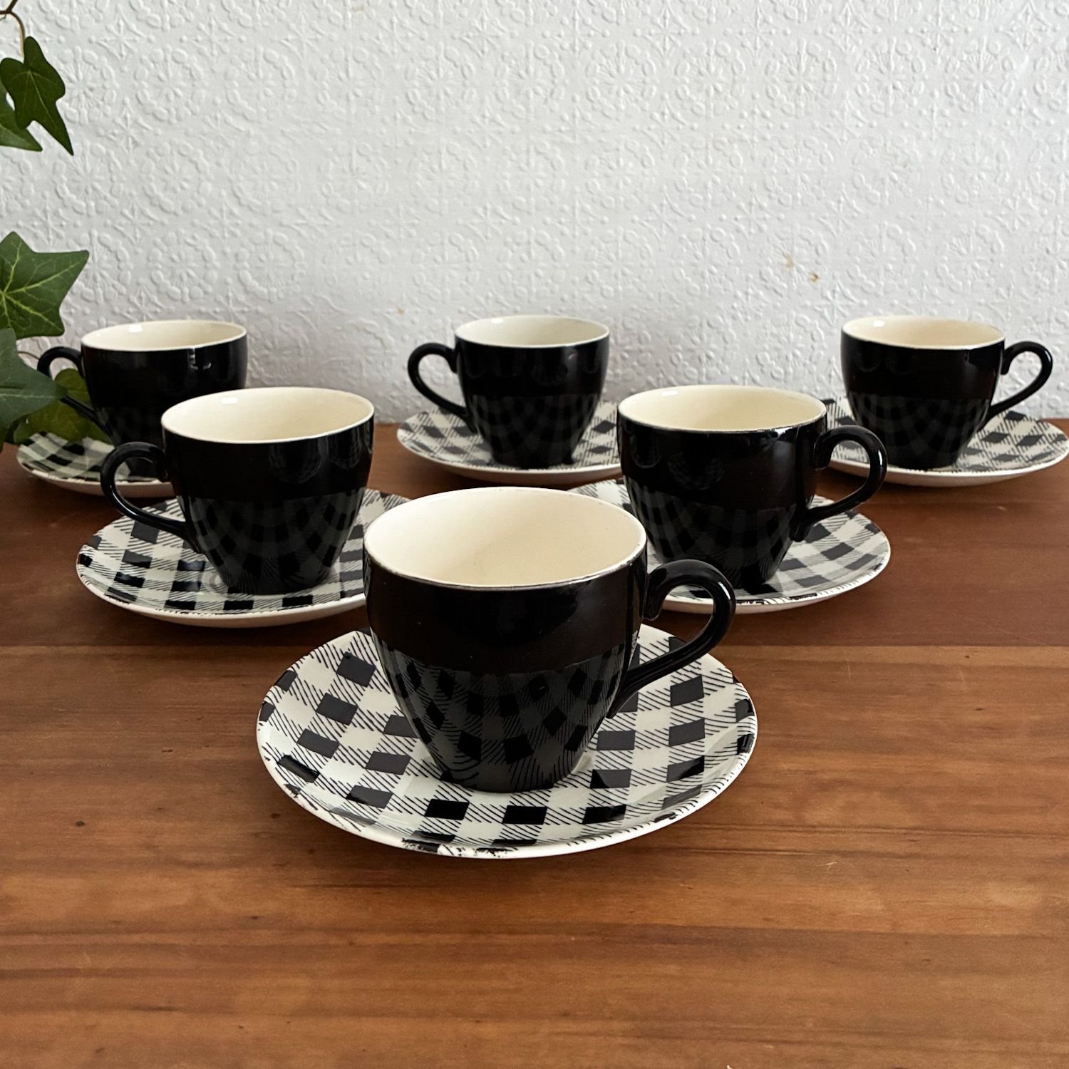 Vintage Myott Pottery Checkers Ceramic Tableware 1950s - Image 11