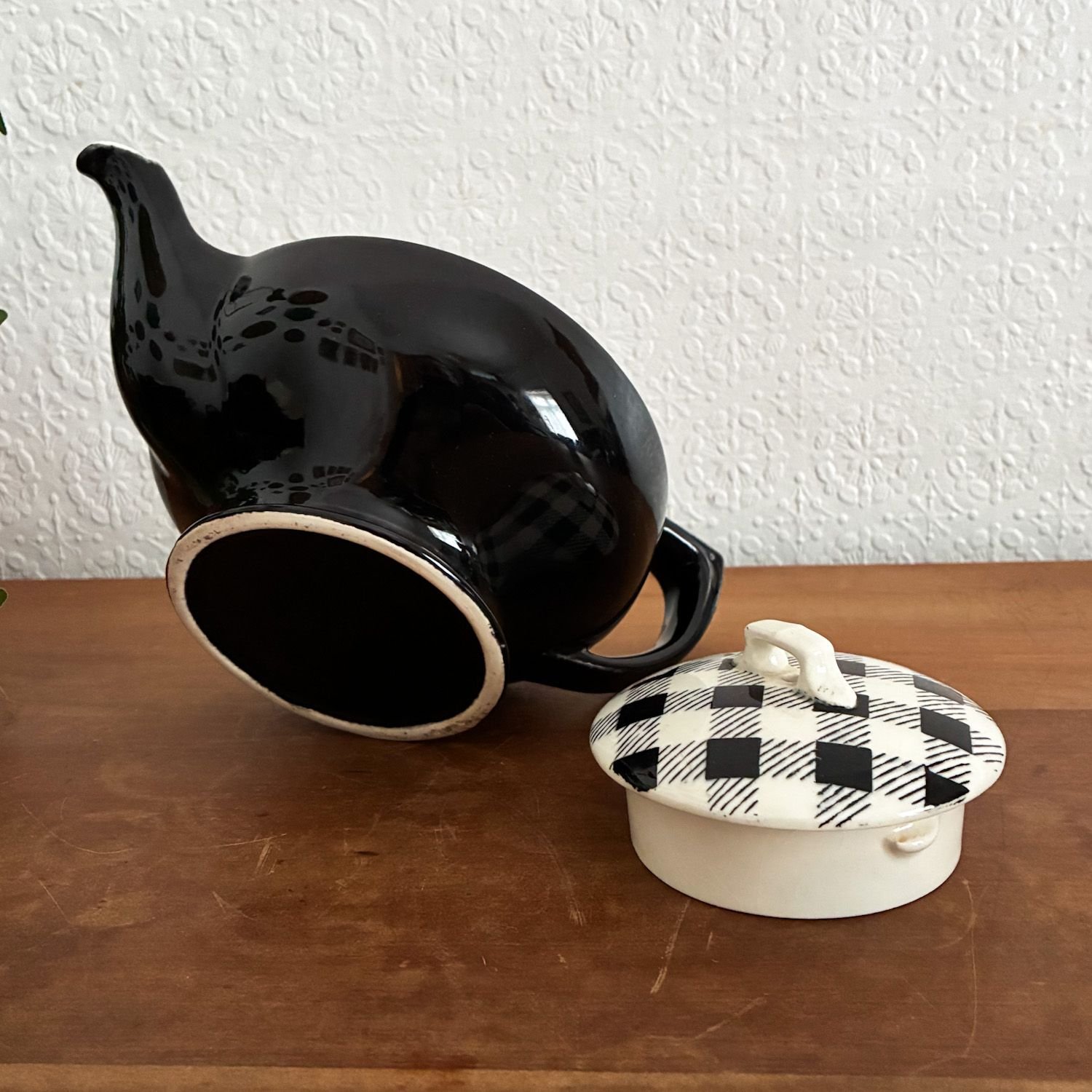 Vintage Myott Pottery Checkers Ceramic Tableware 1950s - Image 7
