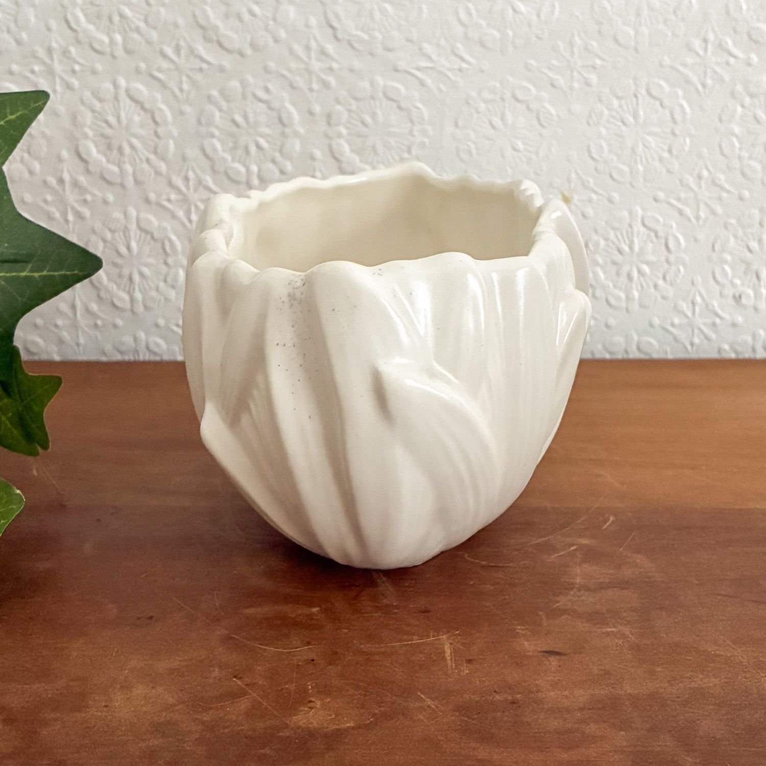 Vintage SylvaC Pottery Bamboo Leaf Planter 1950s - Image 4