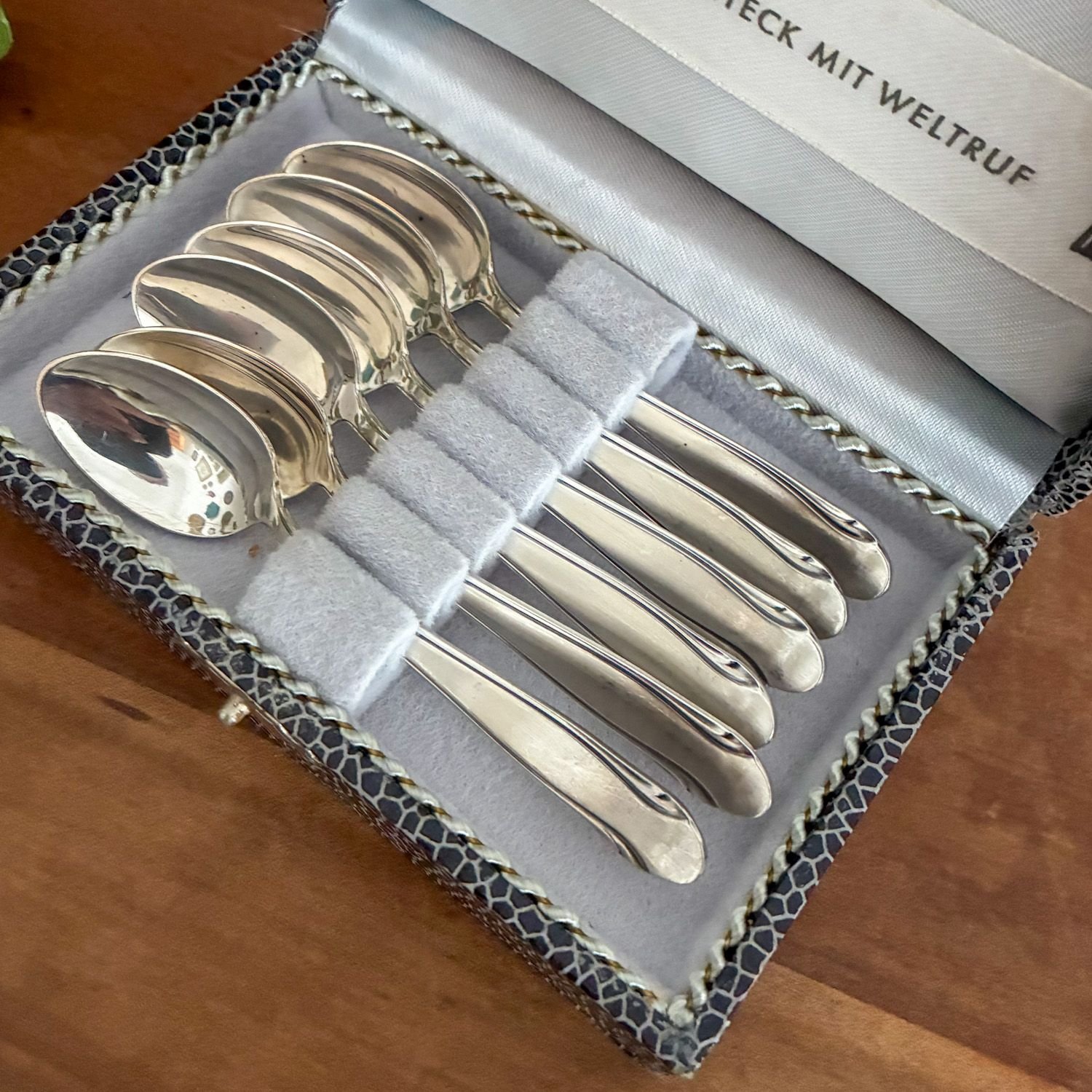 Vintage WMF Germany Boxed Silver Plated Teaspoons 1950s - Image 2